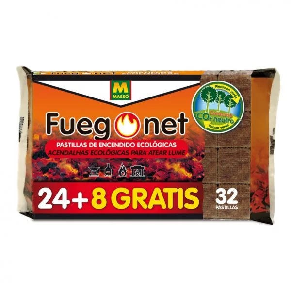 PASTILLAS DE ENCENDIDO ECOLÓGICAS FUEGONET 32 UDS