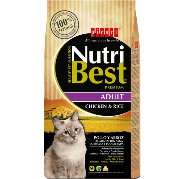 PIENSO PARA GATOS NUTRIBEST CAT CHICKEN & RICE 15Kg