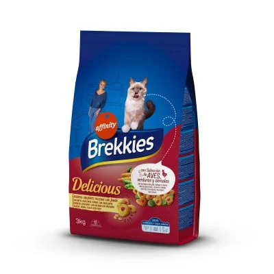 PIENSO PARA GATOS BREKKIES DELICIOUS AVES Y VERDURAS 3.5Kg