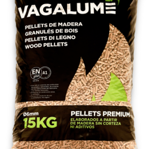 Pellet de madera en saco de 15 kg.